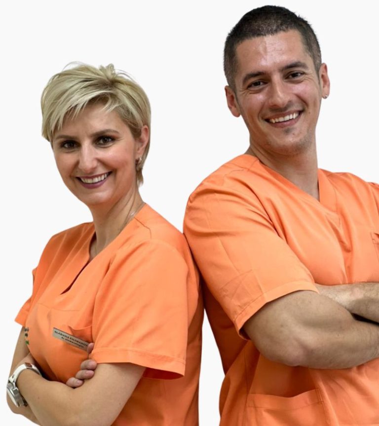 Zubar dr Sladjana Filimanović i zubar dr Ivan Kečina koji ordiniraju u ordianciji Filimanović u Podgorici