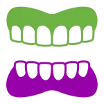 ikonica za opisivanje postavke totalne proteze za totalne bezube vilice