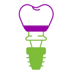 ikonica za web za predstavljanje usluge ugradnje implanta